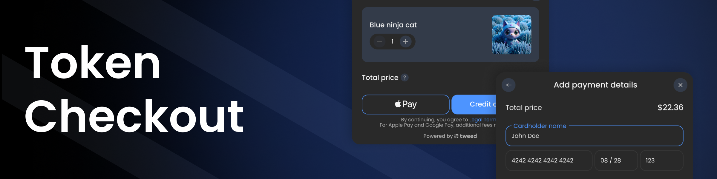 token checkout screenshots